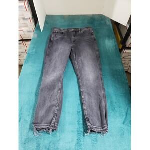 Gap Jeans Size 10 Womens Black Stretch Pants Denim High Rise Slim Straight